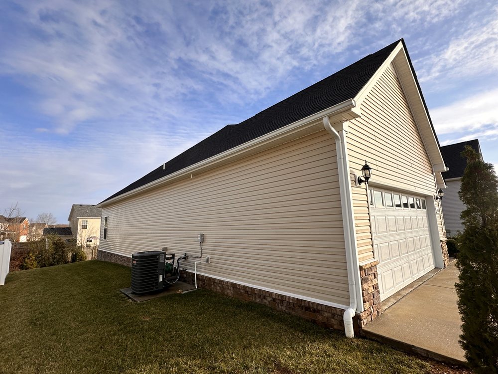Rear house exterior wash
