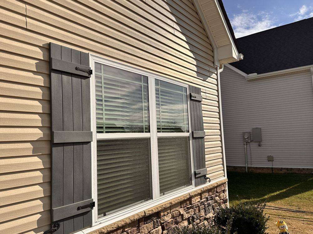 House siding and shutters cleaned